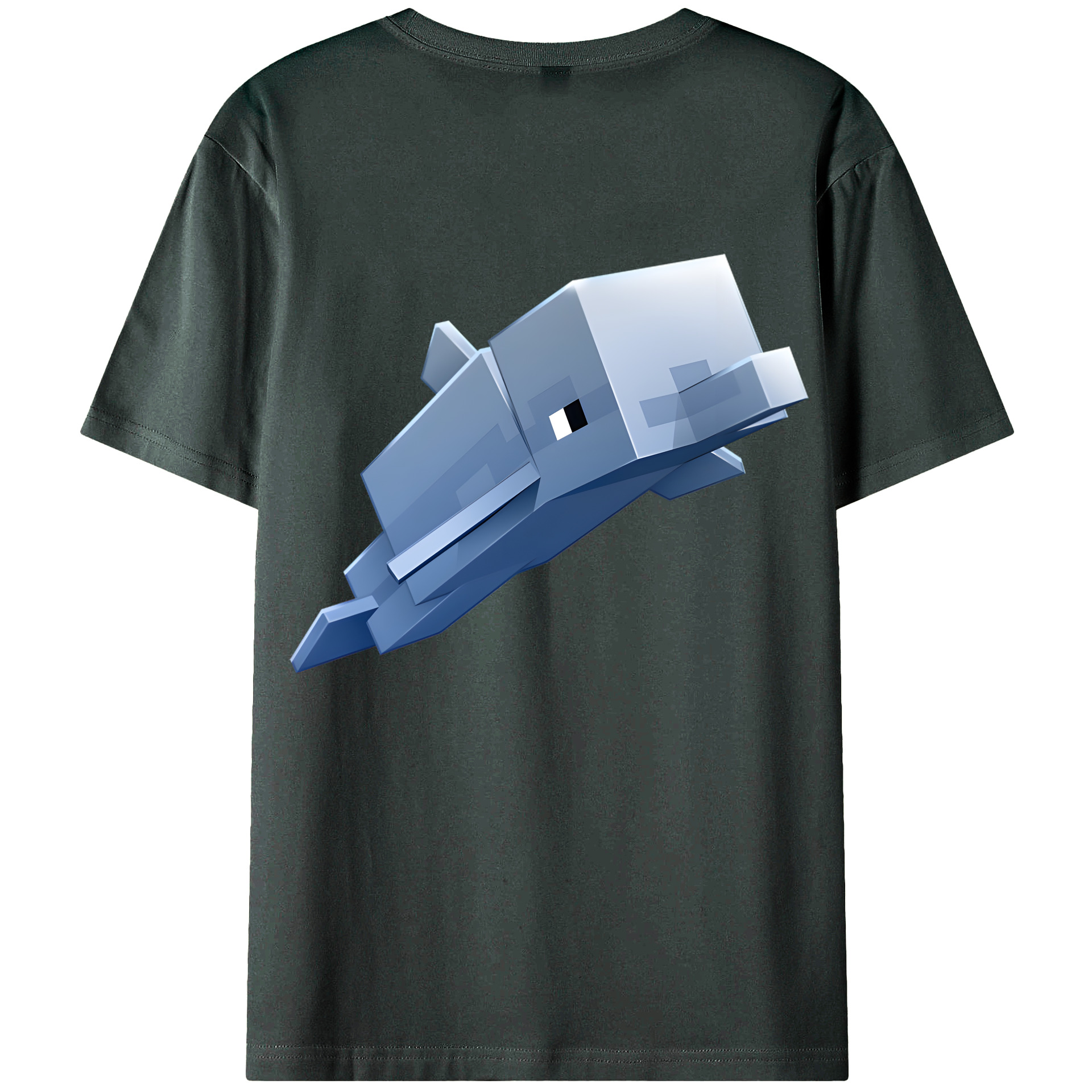 （画像用） マインクラフト ブロックの世界 Minecraft MC Block world 綿100％ メンズ半袖Tシャツ（バックプリント） 通気性